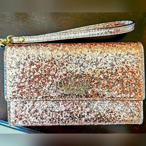 Kate Spade Pink Glitter Wristlet/ Wallet